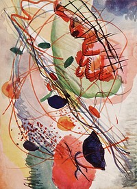 Aquarell print in high resolution by Wassily Kandinsky (1866&ndash;1944). Original from The Beinecke Rare Book & Manuscript Library. Digitally enhanced by rawpixel.