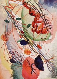 Aquarell print in high resolution by Wassily Kandinsky (1866–1944). Original from The Beinecke Rare Book & Manuscript Library. Digitally enhanced by rawpixel.