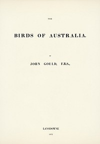 Birds of australia (1972 Edition, 8 volumes) illustrated by <a href="https://www.rawpixel.com/search/Elizabeth%20Gould?">Elizabeth Gould</a> (1804&ndash;1841) for <a href="https://www.rawpixel.com/search/John%20Gould?">John Gould</a>&rsquo;s (1804-1881) Birds of Australia (1972 Edition, 8 volumes). Digitally enhanced from our own facsimile book (1972 Edition, 8 volumes).