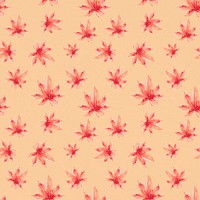 Japanese floral seamless pattern psd background, remix from artworks by Megata Morikaga