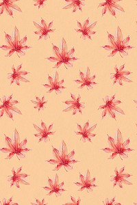 Japanese floral pattern psd background, remix from artworks by Megata Morikaga