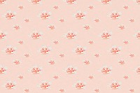 Japanese floral pattern psd background, remix from artworks by Megata Morikagaa
