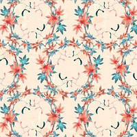 Maple leaf seamless pattern psd background, remix from artworks by Megata Morikaga