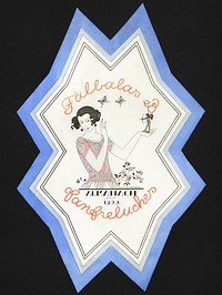Almanach des Modes pr&eacute;sentes, pass&eacute;es &amp; futures pour, Falbalas et Fanfreluches (1922) fashion illustration in high resolution by <a href="https://www.rawpixel.com/search/George%20Barbier?sort=curated&amp;page=1">George Barbier</a>. Original from The Rijksmuseum. Digitally enhanced by rawpixel.
