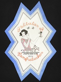 Almanach des Modes présentes, passées & futures pour, Falbalas et Fanfreluches (1922) fashion illustration in high resolution by George Barbier. Original from The Rijksmuseum. Digitally enhanced by rawpixel.