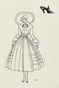 No. 8, 9, p. 26. from Gazette du Bon Ton, 2e ann&eacute;e (ca.1913) fashion illustration in high resolution by <a href="https://www.rawpixel.com/search/George%20Barbier?sort=curated&amp;page=1">George Barbier</a>. Original from The Rijksmuseum. Digitally enhanced by rawpixel.