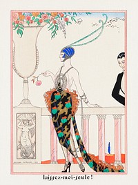 Laissez-moi-feule! from Les Feuillets d&#39;Art (1919) fashion illustration in high resolution by George Barbier. Original from The Minneapolis Institute of Art. Digitally enhanced by rawpixel.