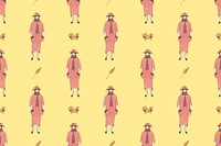 1920s women&#39;s fashion pattern vector feminine background, remix from artworks by George Barbier
