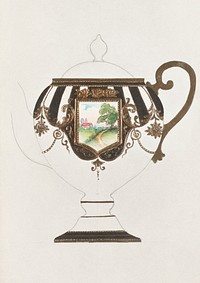 Design for a Teapot (1880-1910) painting in high resolution by Noritake Factory. Original from The Smithsonian Institution. Digitally enhanced by rawpixel.