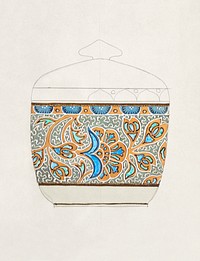 Design for a Sugar Bowl (1880-1910) painting in high resolution by Noritake Factory. Original from The Smithsonian Institution. Digitally enhanced by rawpixel.