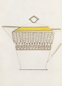 Design for a Creamer (1880-1910) painting in high resolution by Noritake Factory. Original from The Smithsonian Institution. Digitally enhanced by rawpixel.