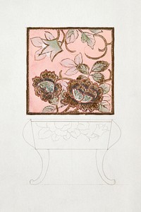 Design for a Side Table (1880-1910) painting in high resolution by Noritake Factory. Original from The Smithsonian Institution. Digitally enhanced by rawpixel.