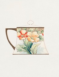 Design for a Sugar Bowl (1880-1910) painting in high resolution by Noritake Factory. Original from The Smithsonian Institution. Digitally enhanced by rawpixel.