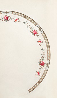 Design for a Plate (1880-1910) painting in high resolution by Noritake Factory. Original from The Smithsonian Institution. Digitally enhanced by rawpixel.