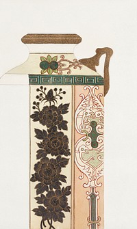 Design for a Jug (1880-1910) painting in high resolution by Noritake Factory. Original from The Smithsonian Institution. Digitally enhanced by rawpixel.