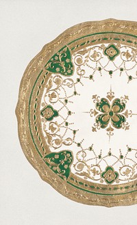 Design for a Plate (1880-1910) painting in high resolution by Noritake Factory. Original from The Smithsonian Institution. Digitally enhanced by rawpixel.
