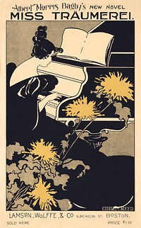 Miss Traumerei (1895) vintage poster of a woman playing piano in art nouveau style in high resolution by <a href="https://www.rawpixel.com/search/Ethel%20Reed?sort=curated&amp;page=1&amp;topic_group=_my_topics">Ethel Reed</a>. Original from Library of Congress. Digitally enhanced by rawpixel.