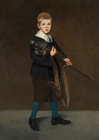 Boy with a Sword (1861) painting in high resolution by &Eacute;douard Manet. Original from The MET. Digitally enhanced by rawpixel.