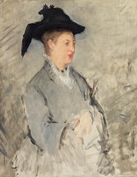 Madame &Eacute;douard Manet (Suzanne Leenhoff, 1830&ndash;1906), (ca. 1873) painting in high resolution by &Eacute;douard Manet. Original from The MET. Digitally enhanced by rawpixel.