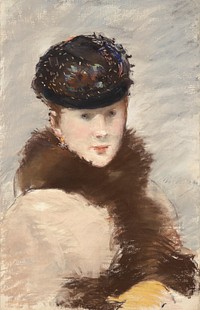 Mery Laurant Wearing a Small Toque (1882) painting in high resolution by Edouard Manet. Original from The Sterling and Francine Clark Art Institute. Digitally enhanced by rawpixel.