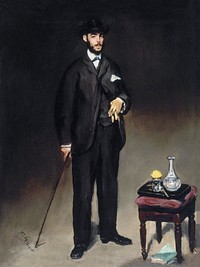 Portrait de theodore duret (1868) painting in high resolution by Edouard Manet. Original from The Public Institution Paris Musées. Digitally enhanced by rawpixel.