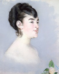 Mademoiselle Isabelle Lemonnier (1857&ndash;1926), (1879&ndash;82) painting in high resolution by &Eacute;douard Manet. Original from The MET. Digitally enhanced by rawpixel.