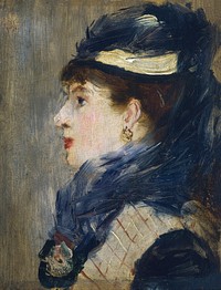 Portrait of a Lady (c. 1879) painting in high resolution by &Eacute;douard Manet. Original from The National Gallery of Art. Digitally enhanced by rawpixel.