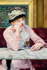 Plum Brandy (c.1877) painting in high resolution by Edouard Manet. Original from National Gallery of Art. Digitally enhanced by rawpixel.