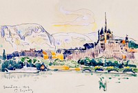 Gen&egrave;ve (1919) painting in high resolution by <a href="https://www.rawpixel.com/search/Paul%20Signac?sort=curated&amp;page=1&amp;topic_group=_my_topics">Paul Signac</a>. Original from Barnes Foundation. Digitally enhanced by rawpixel.