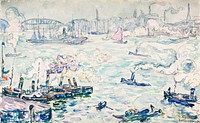 Rotterdam (1906) painting in high resolution by <a href="https://www.rawpixel.com/search/Paul%20Signac?sort=curated&amp;page=1&amp;topic_group=_my_topics">Paul Signac</a>. Original from The MET Museum. Digitally enhanced by rawpixel.
