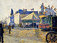 Place de Clichy (1887) painting in high resolution by Paul Signac. Original from The MET Museum. Digitally enhanced by rawpixel.