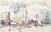 La Rochelle (1920-1928) painting in high resolution by <a href="https://www.rawpixel.com/search/Paul%20Signac?sort=curated&amp;page=1&amp;topic_group=_my_topics">Paul Signac</a>. Original from The MET Museum. Digitally enhanced by rawpixel.