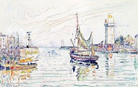View of Les Sables d&#39;Olonne (1929) painting in high resolution by <a href="https://www.rawpixel.com/search/Paul%20Signac?sort=curated&amp;page=1&amp;topic_group=_my_topics">Paul Signac</a>. Original from The MET Museum. Digitally enhanced by rawpixel.