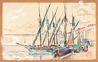 St. Tropez (1906) painting in high resolution by Paul Signac. Original from The Art Institute of Chicago. Digitally enhanced by rawpixel.