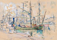 Marseille (1911) painting in high resolution by <a href="https://www.rawpixel.com/search/Paul%20Signac?sort=curated&amp;page=1&amp;topic_group=_my_topics">Paul Signac</a>. Original from The Public Institution Paris Mus&eacute;es. Digitally enhanced by rawpixel.