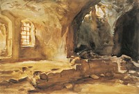 Ruined Cellar—Arras (1918) by John Singer Sargent. Original from The MET Museum. Digitally enhanced by rawpixel.