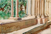 Tarragona Terrace and Garden (ca. 1908) by John Singer Sargent. Original from The Art Institute of Chicago. Digitally enhanced by rawpixel.