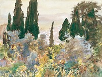 Granada (1912) by<a href="https://www.rawpixel.com/search/John%20Singer%20Sargent?sort=curated&amp;page=1&amp;topic_group=_my_topics"> John Singer Sargent</a>. Original from The MET Museum. Digitally enhanced by rawpixel.