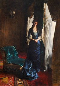 Madame Paul Escudier (Louise Lefevre) (1882) by<a href="https://www.rawpixel.com/search/John%20Singer%20Sargent?sort=curated&amp;page=1&amp;topic_group=_my_topics"> John Singer Sargent</a>. Original from The Art Institute of Chicago. Digitally enhanced by rawpixel.
