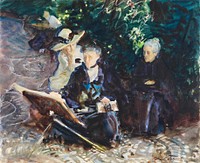 In the Generalife (1912) by<a href="https://www.rawpixel.com/search/John%20Singer%20Sargent?sort=curated&amp;page=1&amp;topic_group=_my_topics"> John Singer Sargent</a>. Original from The MET Museum. Digitally enhanced by rawpixel.