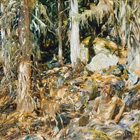 The Hermit (Il solitario) (1908) by<a href="https://www.rawpixel.com/search/John%20Singer%20Sargent?sort=curated&amp;page=1&amp;topic_group=_my_topics"> John Singer Sargent</a>. Original from The MET Museum. Digitally enhanced by rawpixel.