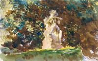 Boboli Garden, Florence (ca. 1906&ndash;1907) by<a href="https://www.rawpixel.com/search/John%20Singer%20Sargent?sort=curated&amp;page=1&amp;topic_group=_my_topics"> John Singer Sargent</a>. Original from The MET Museum. Digitally enhanced by rawpixel.