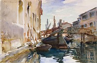 Giudecca (1913) by<a href="https://www.rawpixel.com/search/John%20Singer%20Sargent?sort=curated&amp;page=1&amp;topic_group=_my_topics"> John Singer Sargent</a>. Original from The MET Museum. Digitally enhanced by rawpixel.