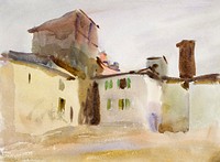 Borgo San Lorenzo (1) (ca. 1910) by John Singer Sargent. Original from The MET Museum. Digitally enhanced by rawpixel.