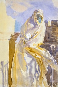 Arab Woman (ca. 1905&ndash;1906) by<a href="https://www.rawpixel.com/search/John%20Singer%20Sargent?sort=curated&amp;page=1&amp;topic_group=_my_topics"> John Singer Sargent</a>. Original from The MET Museum. Digitally enhanced by rawpixel.