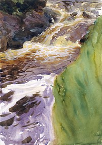 Rushing Water (ca. 1901–1907) by John Singer Sargent. Original from The MET Museum. Digitally enhanced by rawpixel.