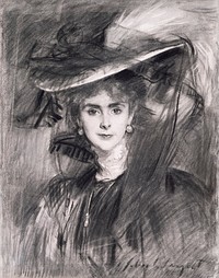 Portrait of the Baroness de Meyer (ca. 1900–1910) by John Singer Sargent. Original from The Birmingham Museum. Digitally enhanced by rawpixel.