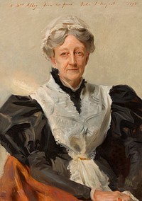 Mary Eliza Mead (n&eacute;e Mary Eliza Scribner, 1822&ndash;1896) (1893) by<a href="https://www.rawpixel.com/search/John%20Singer%20Sargent?sort=curated&amp;page=1&amp;topic_group=_my_topics"> John Singer Sargent</a>. Original from Yale University Art Gallery. Digitally enhanced by rawpixel.