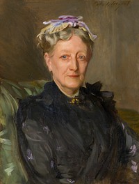 Mary Eliza Mead (n&eacute;e Mary Eliza Scribner, 1822&ndash;1896) (ca. 1893) by<a href="https://www.rawpixel.com/search/John%20Singer%20Sargent?sort=curated&amp;page=1&amp;topic_group=_my_topics"> John Singer Sargent</a>. Original from Yale University Art Gallery. Digitally enhanced by rawpixel.