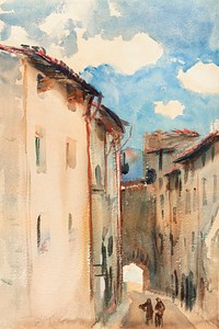 Camprodon, Spain (ca. 1892) by <a href="https://www.rawpixel.com/search/John%20Singer%20Sargent?sort=curated&amp;page=1&amp;topic_group=_my_topics">John Singer Sargent</a>. Original from The National Gallery of Art. Digitally enhanced by rawpixel.